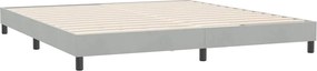 vidaXL Cadru de pat fără saltea, gri deschis, 180x210 cm, catifea