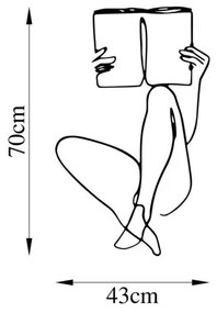 Accesoriu de perete metalic Citirea cărții - 494