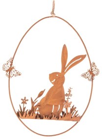 Decorațiune de agățat din metal pentru Paște Bunny - Dakls