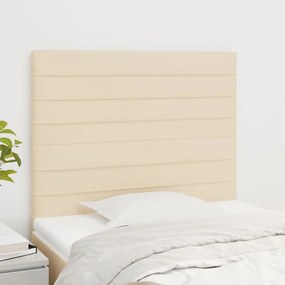 vidaXL Tăblii de pat, 2 buc, crem, 80x5x78/88 cm, textil