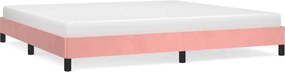 vidaXL Cadru de pat, roz, 200x200 cm, catifea