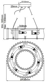 Lustră LED pentru baie Kichler KL-CRYSTAL-SKYE-P-A CRYSTAL SKYE 6xG9/3W/230V IP44