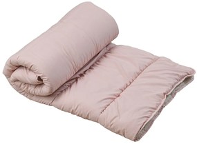 Patura pilotata pentru tot anul 140x200 cm din fibra cava, roză