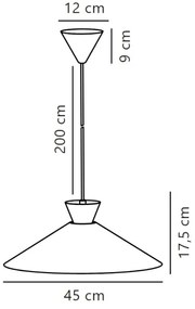Lustră pe cablu Nordlux DIAL 1xE27/40W/230V d. 45 cm alb