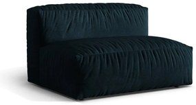 Modul pentru canapea modulară albastru închis cu tapițerie din catifea (de mijloc) Martina – Micadoni