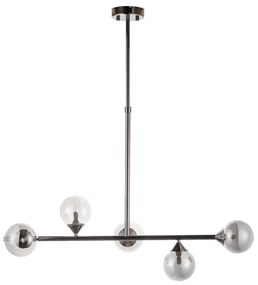 Endon 101348 - Lustră pe tijă OTIS 5xG9/3W/230V, crom negru / negru fumuriu