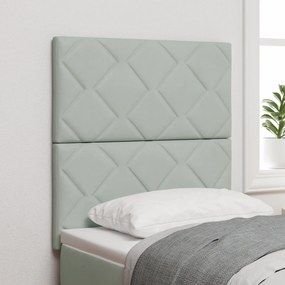 vidaXL Tăblie LED cu lumini cu bandă LED Gri deschis 80 cm Catifea