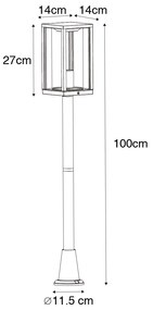 Lampă de podea vintage pentru exterior aur antic 100 cm IP44 - Charlois