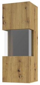 Zondo Vitrină de perete Avernic Typ 07 (negru + Stejar artisan). 1042055