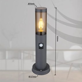Lampă de exterior cu senzor BOSTON 1xE27/15W/230V 45 cm IP44 Globo 3158SAS