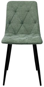 Scaun de masă verde NAOMI BORG cu picioare negre