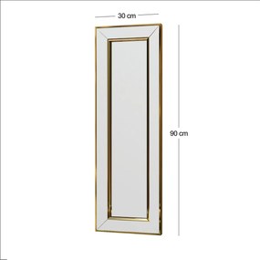 Oglindă Carlos Gold 30 x 90 cm