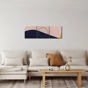 Tablou - Acuarelă munți N⁰2 (cu ceas) (90x30 cm)