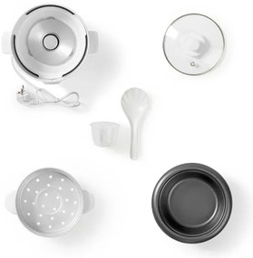 Aparat de gătit orez 300W/230V 0,6l alb Nedis KARC06WT