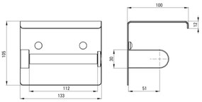 Deante ADR_N221 - Suport pentru hârtie igienică ROUND, negru
