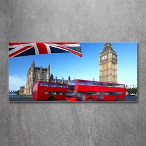 Tablou pe sticlă acrilică Bus din londra