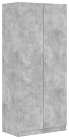800634 vidaXL Șifonier, gri beton, 90x52x200 cm, PAL
