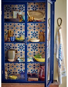 Vitrină albastră din lemn de brad 81x122x22 cm Hazem – Bloomingville