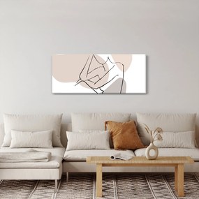 Tablou - Femeie corp linie de artă N⁰1 (120x50 cm)