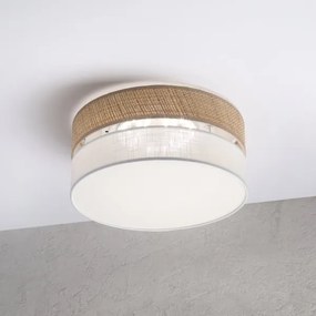 Plafonieră SIRJA DOUBLE BOHO, 2 x E14, 15 W, 230 V, Ø 35 cm, bej/alb