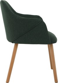Fotoliu design, verde / fag, PETRUS