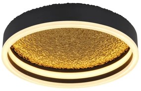 Plafoniera LED design modern Hedi negru, auriu
