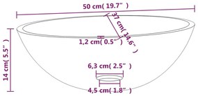 Chiuveta, transparent, 50x37x14 cm, sticla Transparent