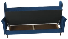 Canapea extensibilă, material textil albastru, COLUMBUS