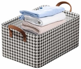 Cos de depozitare CADDY 2514, 47x28x20 cm, Pliabil, Negru/Alb