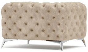 Fotoliu bej cu tapițerie din catifea Chelsea – Ropez