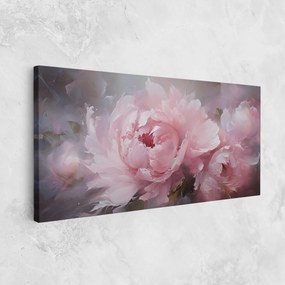 Tablou Canvas, 80x160cm, Dormitor si Living, Flori, Bujori, Dreamy Painting Peony