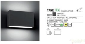 Aplica de perete exterior IP44, LED Tane 72269