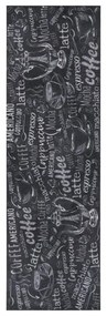 Covor negru de tip traversă 50x150 cm Wild Coffee Board – Hanse Home
