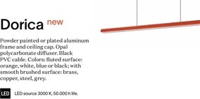 Lustra LED suspendata liniara DORICA SP1 D45 RAME