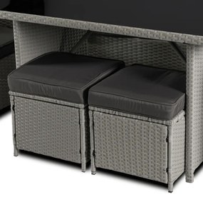 JAKS Mobilier ratan gri Colorado