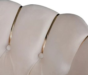 Fotoliu VIiena, scaun,bej-auriu, picioare  metal auriu, Homs