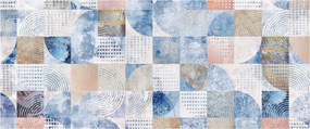 Tablou - figuri geometrice pe perete (120x50 cm)