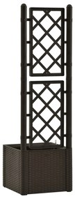 Strat inaltat gradina cu spalier si sistem automat udare, maro 1, Mocca, 43 x 43 x 142 cm, 43 x 43 x 142 cm