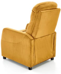 Fotoliu recliner Felipe 2 velvet mustariu H103 cm
