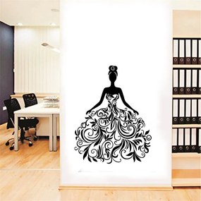 Sticker perete Black Flower Lady