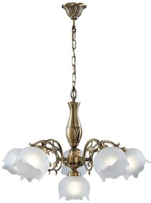 Candelabru 5 brate LUX design clasic realizat manual Bianca