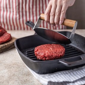 Resigilat: Burger Press Kinghoff KH 1878, Oțel inoxidabil, Ușor de spălat, Diametru 11,4 cm, Inox