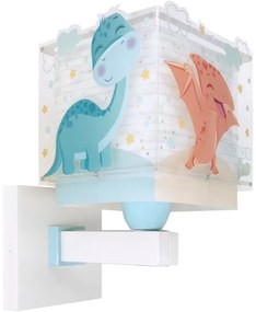 Lampă de perete pentru copii Dalber 63459 - BABY DINOS, 1x E27/15W/230V, multicoloră