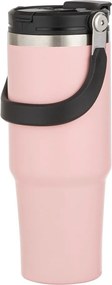 Sticlă roz-deschis de călătorie din oțel inoxidabil 1 l Eco – Ladelle