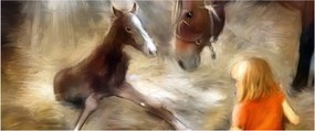 Tablou - Bine ai venit, căluțul mic (120x50 cm)