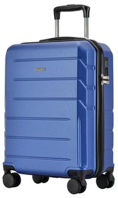 Valisă de cabină cu 4 roți Bontour „Spinner” cu încuietoare TSA, 55x40x20 cm, albastru