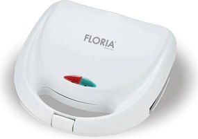Sandwich-maker FLORIA ZLN8504 - 750W, alb, placi antiadezive, depozitare verticala