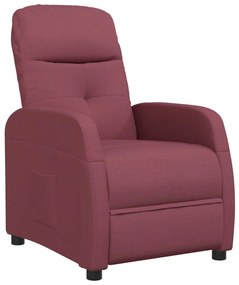289819 vidaXL Fotoliu rabatabil, roșu vin, material textil