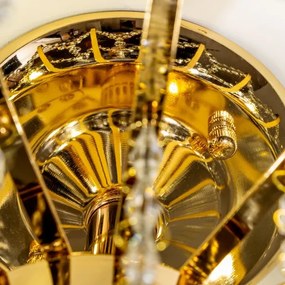 Lustră de cristal aplicată Brilagi CRYSTAL 6xE14/60W/230V auriu