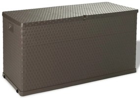 vidaXL Cutie de depozitare pentru grădină maro 120x56x63 cm PP ratan